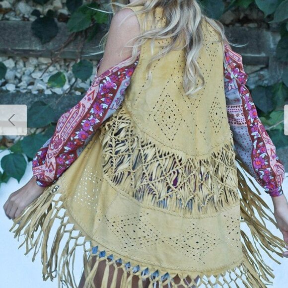 Mahiya Nomad Vest Tan Suede NWT SOLD OUT - Picture 5 of 11